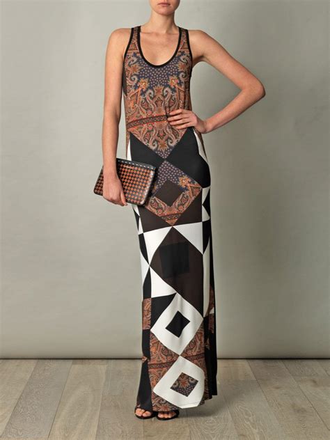 givenchy scarf print tank maxi dress|Tank dress in knit .